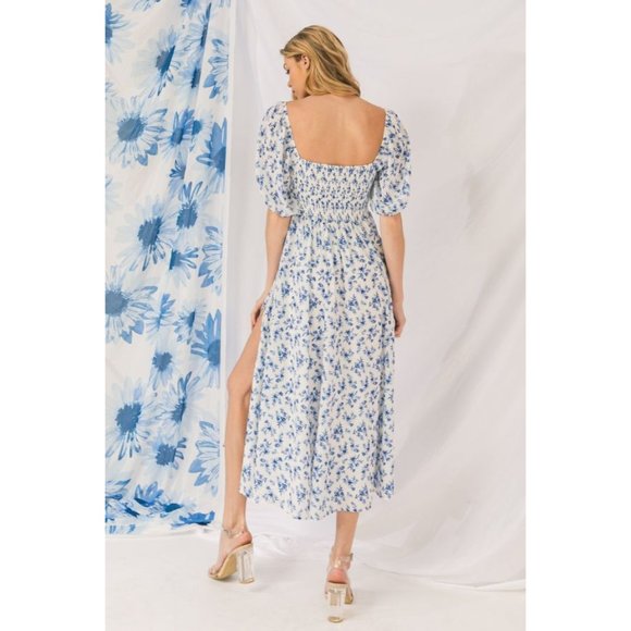 Blue & White Princess Cottage core dress - Picture 3 of 10